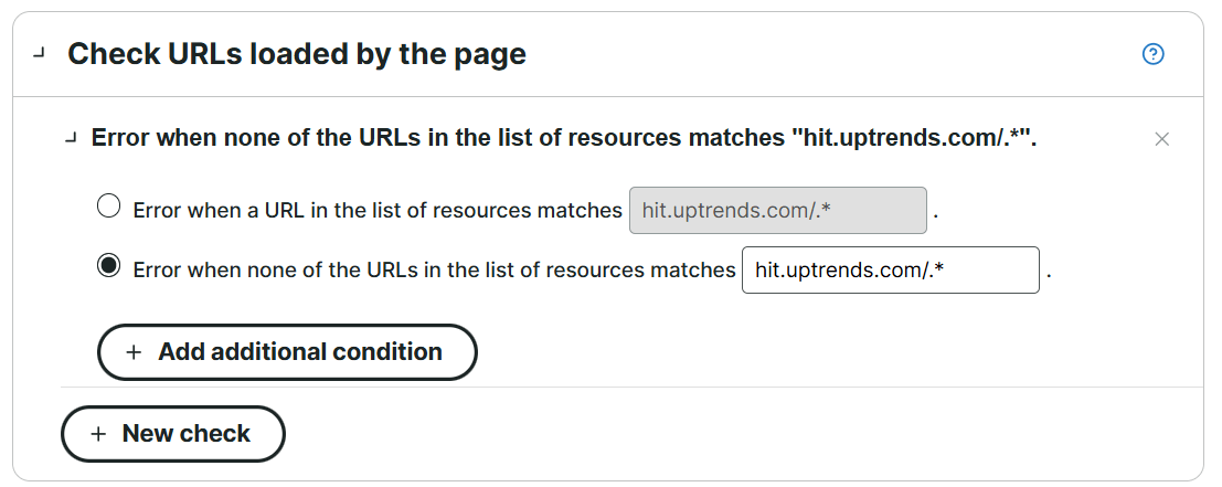 Check URL: Uptrends RUM